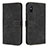 Leather Case Stands Flip Cover Holder H04X for Xiaomi Redmi 9i Black