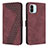 Leather Case Stands Flip Cover Holder H04X for Xiaomi Redmi A1 Red Wine
