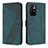 Leather Case Stands Flip Cover Holder H04X for Xiaomi Redmi Note 11S 5G Green