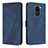 Leather Case Stands Flip Cover Holder H04X for Xiaomi Redmi Note 9 Blue