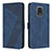 Leather Case Stands Flip Cover Holder H04X for Xiaomi Redmi Note 9 Pro Max Blue