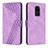 Leather Case Stands Flip Cover Holder H04X for Xiaomi Redmi Note 9 Purple