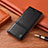 Leather Case Stands Flip Cover Holder H05P for Apple iPhone SE3 (2022) Black