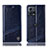 Leather Case Stands Flip Cover Holder H05P for Motorola Moto Edge 30 Fusion 5G Blue