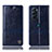 Leather Case Stands Flip Cover Holder H05P for Motorola Moto Edge 30 Pro 5G Blue