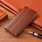 Leather Case Stands Flip Cover Holder H05P for Motorola Moto G Power (2022) Light Brown