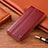 Leather Case Stands Flip Cover Holder H05P for Motorola Moto G100 5G Red