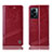 Leather Case Stands Flip Cover Holder H05P for Oppo A57 5G Red
