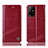 Leather Case Stands Flip Cover Holder H05P for Oppo F19 Pro+ Plus 5G Red