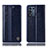 Leather Case Stands Flip Cover Holder H05P for Oppo K9S 5G Blue