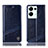 Leather Case Stands Flip Cover Holder H05P for Oppo Reno8 Pro 5G Blue