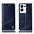 Leather Case Stands Flip Cover Holder H05P for Oppo Reno8 Pro+ Plus 5G Blue