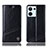 Leather Case Stands Flip Cover Holder H05P for Oppo Reno9 Pro 5G Black