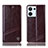 Leather Case Stands Flip Cover Holder H05P for Oppo Reno9 Pro 5G Brown