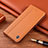 Leather Case Stands Flip Cover Holder H05P for Samsung Galaxy S22 Plus 5G Light Brown