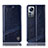 Leather Case Stands Flip Cover Holder H05P for Xiaomi Mi 12 5G Blue