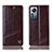 Leather Case Stands Flip Cover Holder H05P for Xiaomi Mi 12 5G Brown