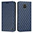 Leather Case Stands Flip Cover Holder H05X for Xiaomi Redmi Note 9 Pro Blue