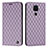 Leather Case Stands Flip Cover Holder H05X for Xiaomi Redmi Note 9 Purple