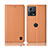 Leather Case Stands Flip Cover Holder H06P for Motorola Moto Edge 30 Fusion 5G Orange