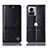 Leather Case Stands Flip Cover Holder H06P for Motorola Moto Edge X30 Pro 5G Black