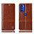 Leather Case Stands Flip Cover Holder H06P for Motorola Moto G51 5G