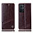 Leather Case Stands Flip Cover Holder H06P for OnePlus Nord N20 5G Brown