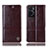 Leather Case Stands Flip Cover Holder H06P for Oppo A76 Brown