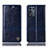 Leather Case Stands Flip Cover Holder H06P for Oppo K9S 5G Blue