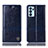 Leather Case Stands Flip Cover Holder H06P for Oppo Reno6 Pro 5G India Blue