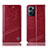 Leather Case Stands Flip Cover Holder H06P for Oppo Reno7 5G Red