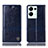 Leather Case Stands Flip Cover Holder H06P for Oppo Reno8 Pro+ Plus 5G Blue