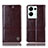 Leather Case Stands Flip Cover Holder H06P for Oppo Reno8 Pro+ Plus 5G Brown