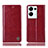 Leather Case Stands Flip Cover Holder H06P for Oppo Reno8 Pro+ Plus 5G Red