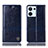 Leather Case Stands Flip Cover Holder H06P for Oppo Reno9 Pro 5G Blue