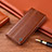 Leather Case Stands Flip Cover Holder H06P for Realme 11 Pro 5G Light Brown