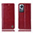Leather Case Stands Flip Cover Holder H06P for Xiaomi Mi 12 Lite 5G Red