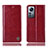 Leather Case Stands Flip Cover Holder H06P for Xiaomi Mi 12X 5G Red