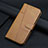 Leather Case Stands Flip Cover Holder H06X for Nothing Phone 1 Light Brown