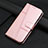 Leather Case Stands Flip Cover Holder H06X for Nothing Phone 1 Rose Gold