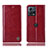 Leather Case Stands Flip Cover Holder H07P for Motorola Moto Edge 30 Fusion 5G Red