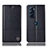 Leather Case Stands Flip Cover Holder H07P for Motorola Moto Edge 30 Pro 5G Black