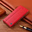 Leather Case Stands Flip Cover Holder H07P for Motorola Moto Edge S 5G Red
