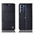 Leather Case Stands Flip Cover Holder H07P for Motorola Moto Edge S30 5G Black