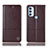 Leather Case Stands Flip Cover Holder H07P for Motorola Moto G71 5G