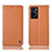 Leather Case Stands Flip Cover Holder H07P for Oppo A76 Orange