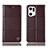 Leather Case Stands Flip Cover Holder H07P for Oppo Find X5 5G