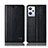 Leather Case Stands Flip Cover Holder H07P for Oppo K10X 5G Black