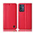 Leather Case Stands Flip Cover Holder H07P for Oppo K9S 5G Red