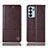 Leather Case Stands Flip Cover Holder H07P for Oppo Reno6 5G